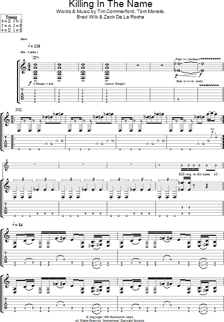 SunkeyD's tweet photo. La siguiente partitura también viene de una sugerencia. La partitura de esta semana es Killing in the name de Rage Against The Machine. Pueden sugerir en los comentarios su canción o banda favorita si lo desean ;) https://t.co/EMhKt0IHhQ
