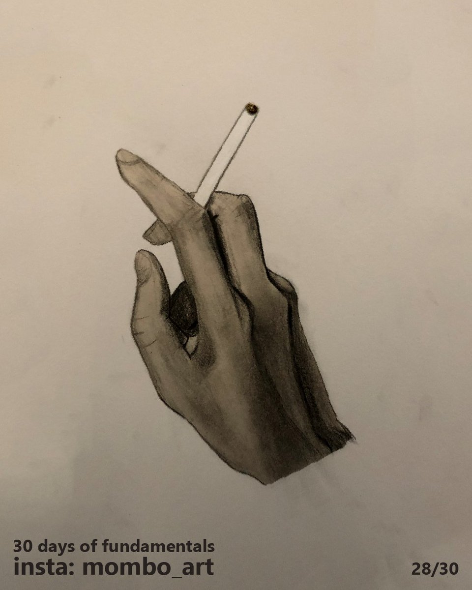 Day 28I was feeling super confident off the success of my previous piece and tried something I wouldn't have dared do before. A HANDI found a graceful gesture of someone holding a cigarette and did my best to capture the form and pose. very happy with this piece too