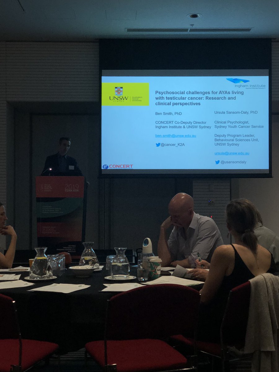 Attending Youth Cancer Service Community of Practice “Research &amp; clinical perspectives on the challenges faced by #aya living with #testicularcancer “Dr Ben Smith &amp; <a href="/usansomdaly/">Ursula Sansom-Daly, PhD</a> @CanTeenAus <a href="/COSAoncology/">COSA</a> #fearofrecurrence #bodyimage psychological distress <a href="/KabalanPaola/">Paola Kabalan</a>