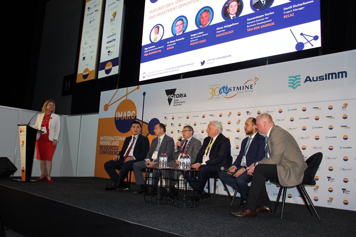 RusEmbAU's tweet image. Посол России А.В.Павловский принял участие в работе конференции #IMARC2019 в Мельбурне, собравшей более 7 тыс. делегатов, свыше 250 горнодобывающих и порядка 400 инвестиционных компаний из 100 стран мира. bit.ly/2NxrahH