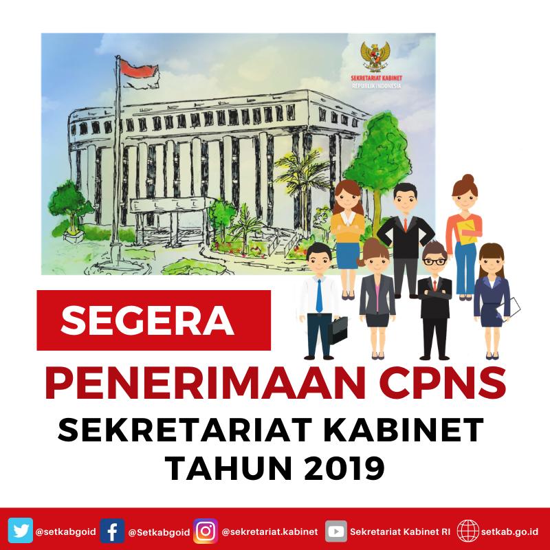 Selamat pagi #KawanKabinet, Sekretariat Kabinet RI mengundang putra putri terbaik bangsa untuk bergabung bersama menjadikan Indonesia maju. Nantikan pengumuman CPNS Sekretariat Kabinet RI malam ini melalui setkab.go.id/cpns-2019/.

Jangan lupa mention teman kamu, ya!