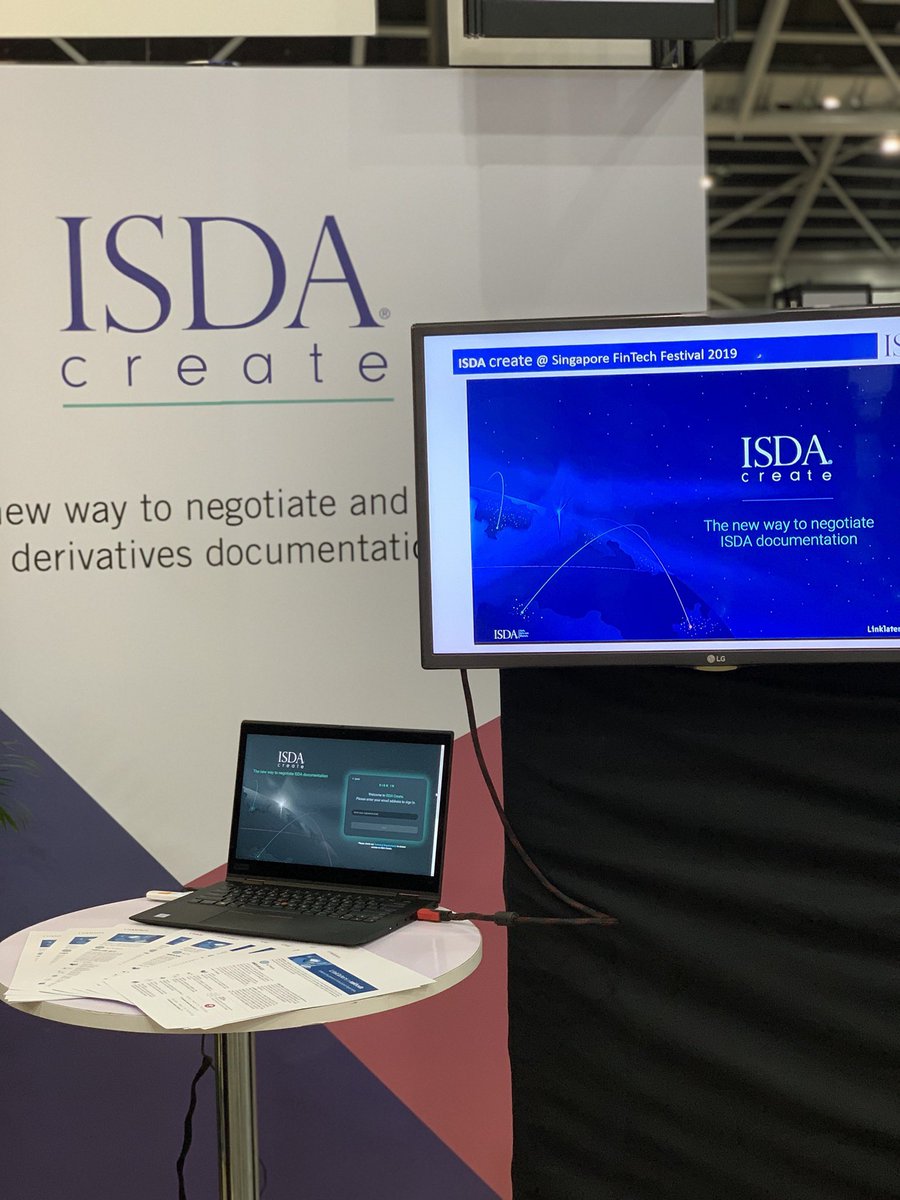 hsianglow's tweet image. Excited to be at #SFFxSWITCH! Come by to learn about the future of derivatives documentation @ISDA Create developed by @LinklatersLLP Nakhoda #ISDACreate