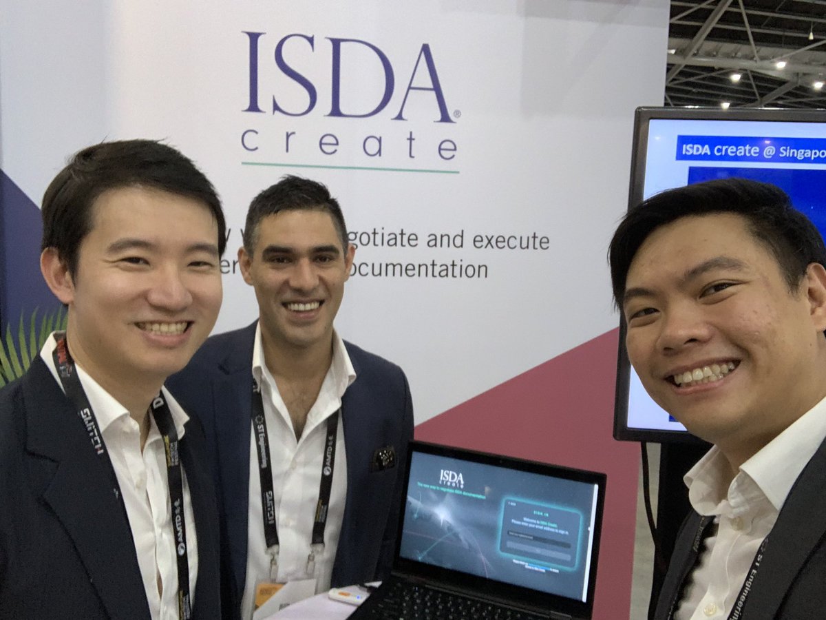 hsianglow's tweet image. Excited to be at #SFFxSWITCH! Come by to learn about the future of derivatives documentation @ISDA Create developed by @LinklatersLLP Nakhoda #ISDACreate