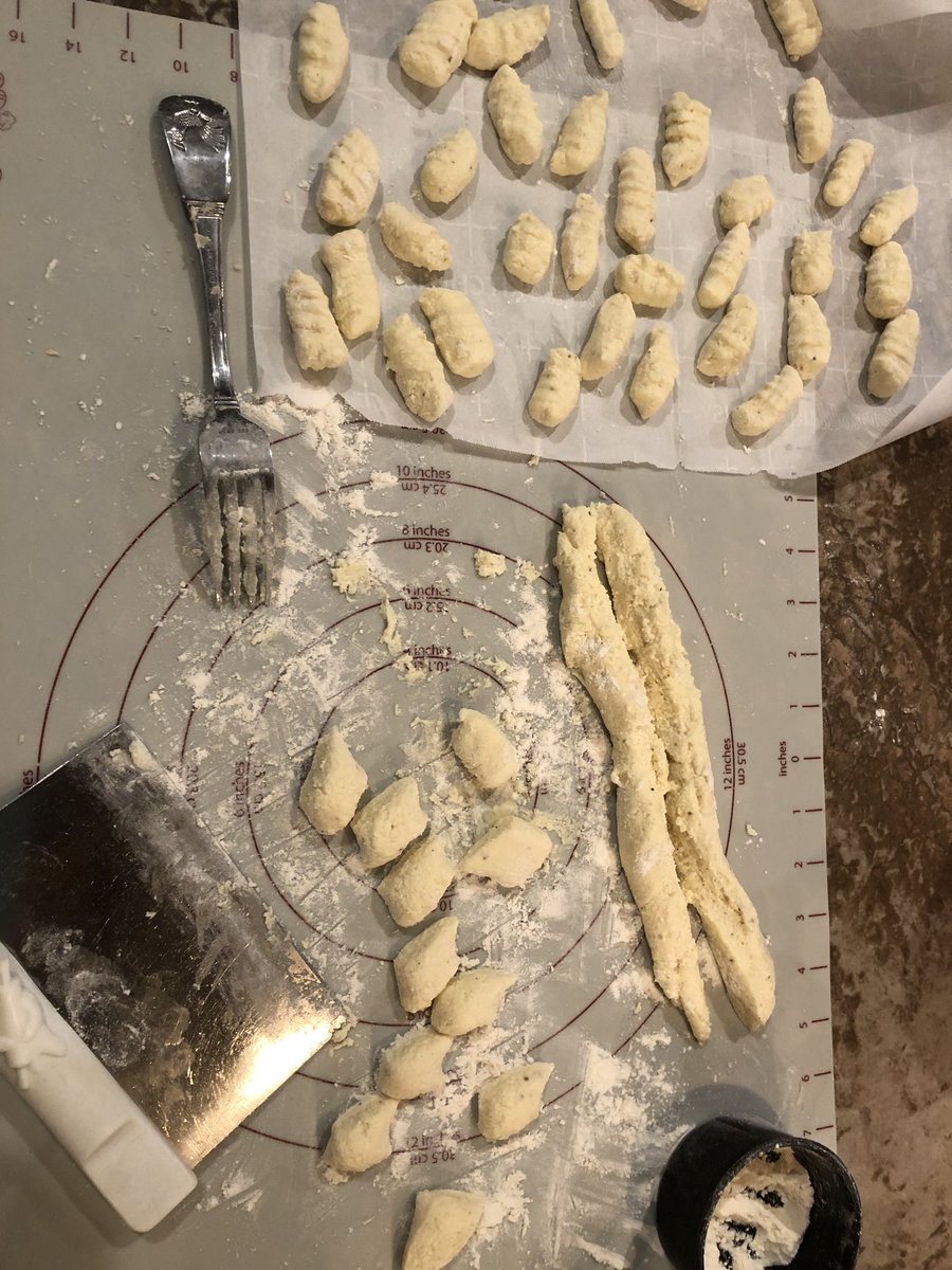 Sunday dinner delish! Ricotta gnocchi and roasted Brussels sprouts. Thanks Chef GZ I LOVE the recipe!! <a href="/gzchef/">Geoffrey Zakarian</a> <a href="/FoodNetwork/">Food Network</a>