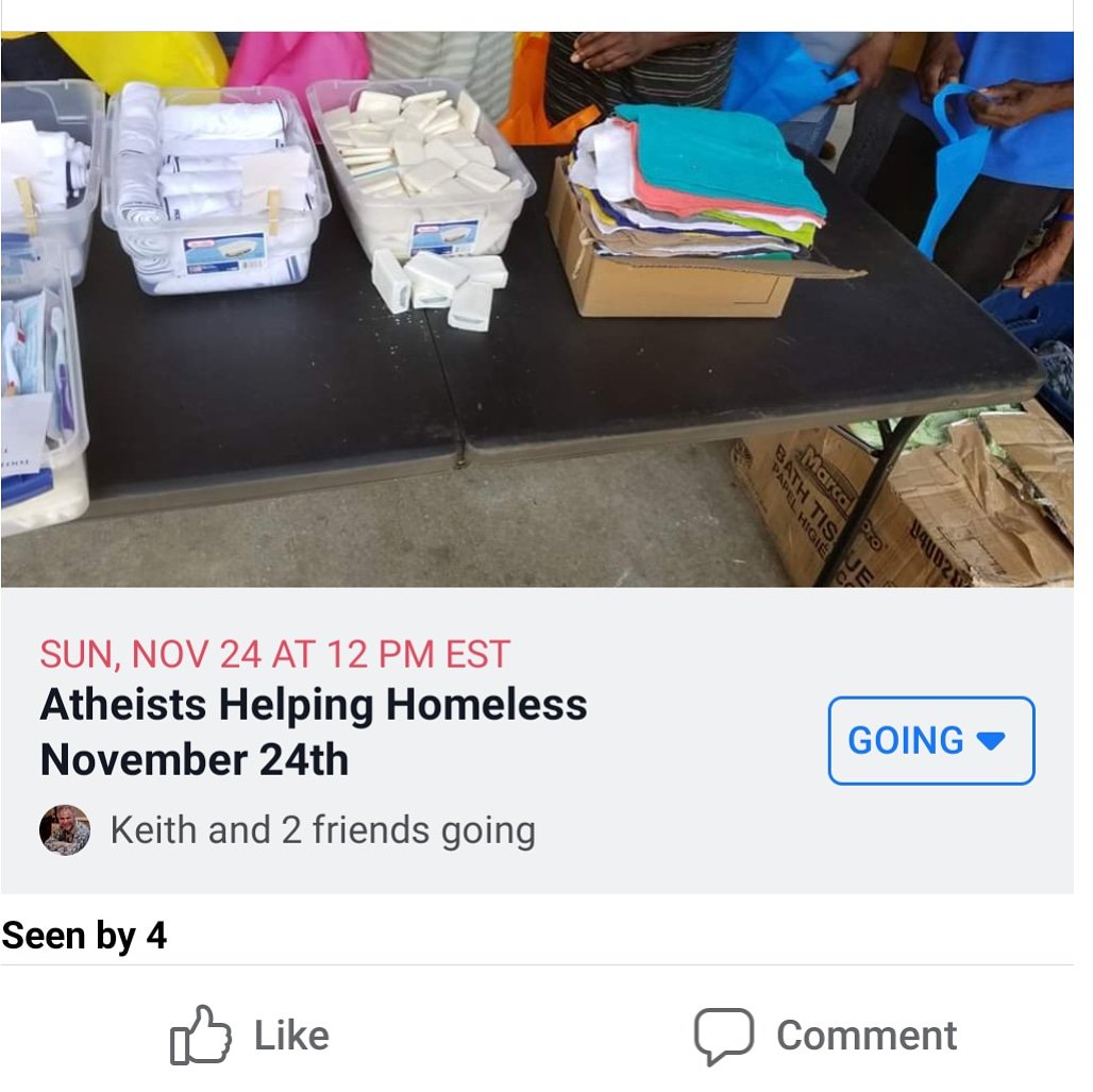 ahhcolumbia's tweet photo. Please note the date changed. It is now November 24th. #Agnostic #Atheist #Secular #Humanist #Godless #NonReligious #Heathen #GoodWithoutGod #Homeless #Charity #Donate #Volunteer #ColumbiaSC #SCtweets #SCnews   #DoSomething #SodaCity #ColaTown https://t.co/S7AGncfnAa