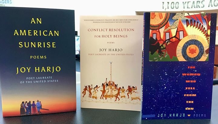 ocmulgeemounds's tweet photo. We are very excited to offer Joy Harjo's books in our museum store at Ocmulgee Mounds National Historical Park. A member of The Muscogee Creek Nation, Harjo became the first Native American to be named the U.S. Poet Laureate in Poetry for 2019-2020 by the Library of Congress. https://t.co/kExksnFox4