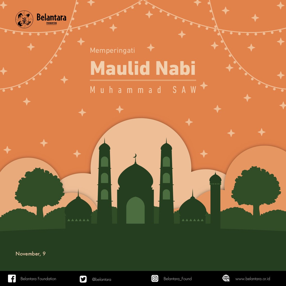 Desain Poster Kartu Ucapan Maulid Nabi Muhammad 2019 Terbaru