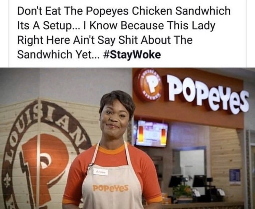 HaHaDavis's tweet photo. Leave that chicken Sandwich along BuckO https://t.co/I0f9diHjCR