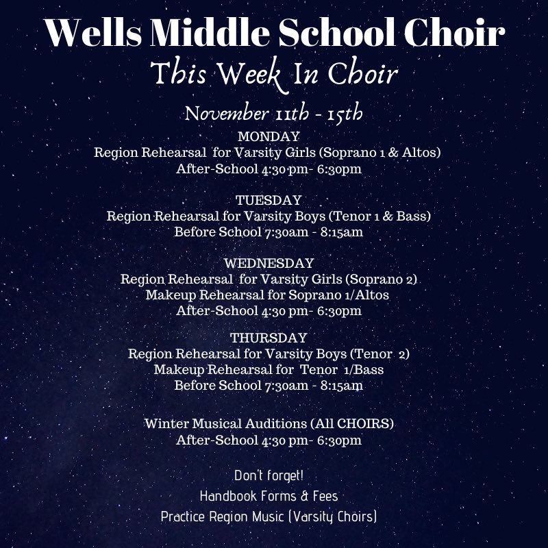 Heads Up! Have a great week!#wellmschoir #springisdpva #eatsleepwellschoirrepeat