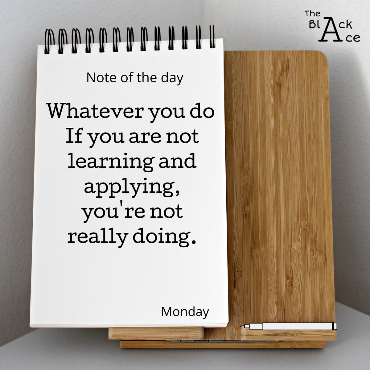 TheBlackAce5's tweet photo. Whatever you do..
You need to learn it and than apply it
If you are not doing so... Than the work you are doing is not actually helping you grow...
Learn, Apply, Grow
#monday #mondaynote #noteoftheday #learnapplyperform #instagram #facebook #linkedin #twitter #theblackace https://t.co/xARlvQZhS2