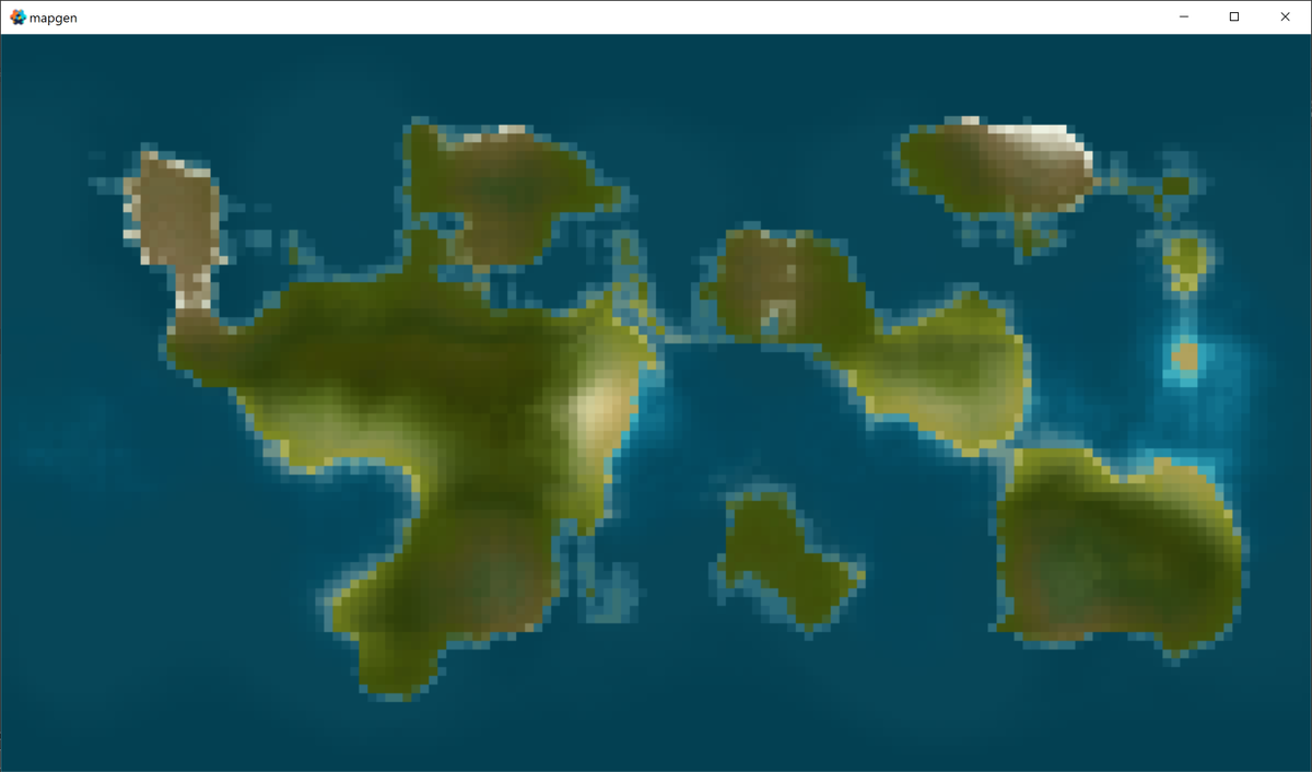 FiftyWalrus's tweet photo. Working on a Continent and Biome generator for #proceduralmap making in #defold. So far the results are pretty interesting. https://t.co/bhYJElWZbQ
