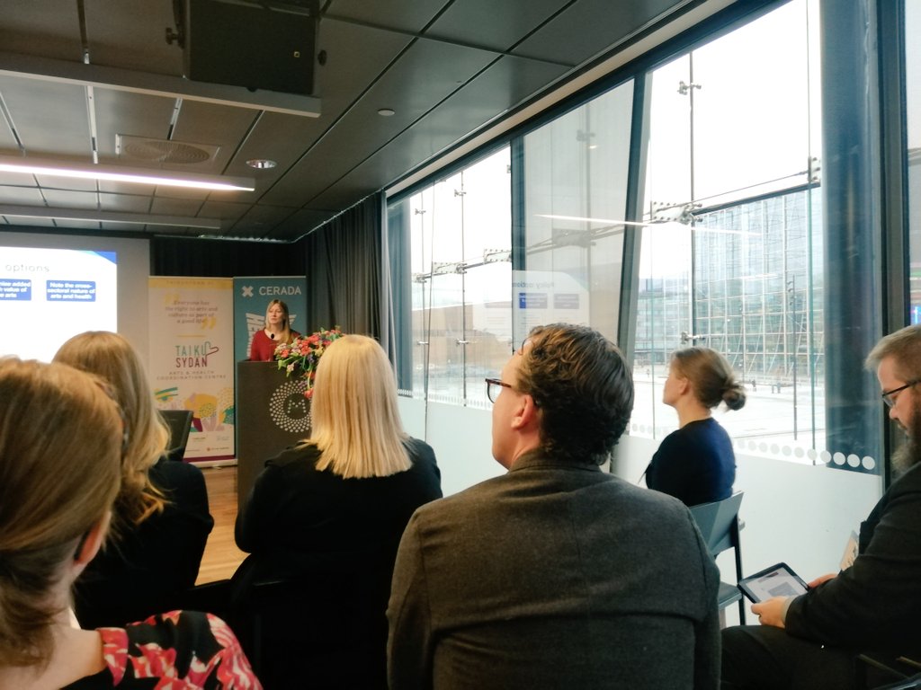 "We all recognize the benefits of sports and nutrition. It is time we recognized the benefits of arts and culture in the same way".