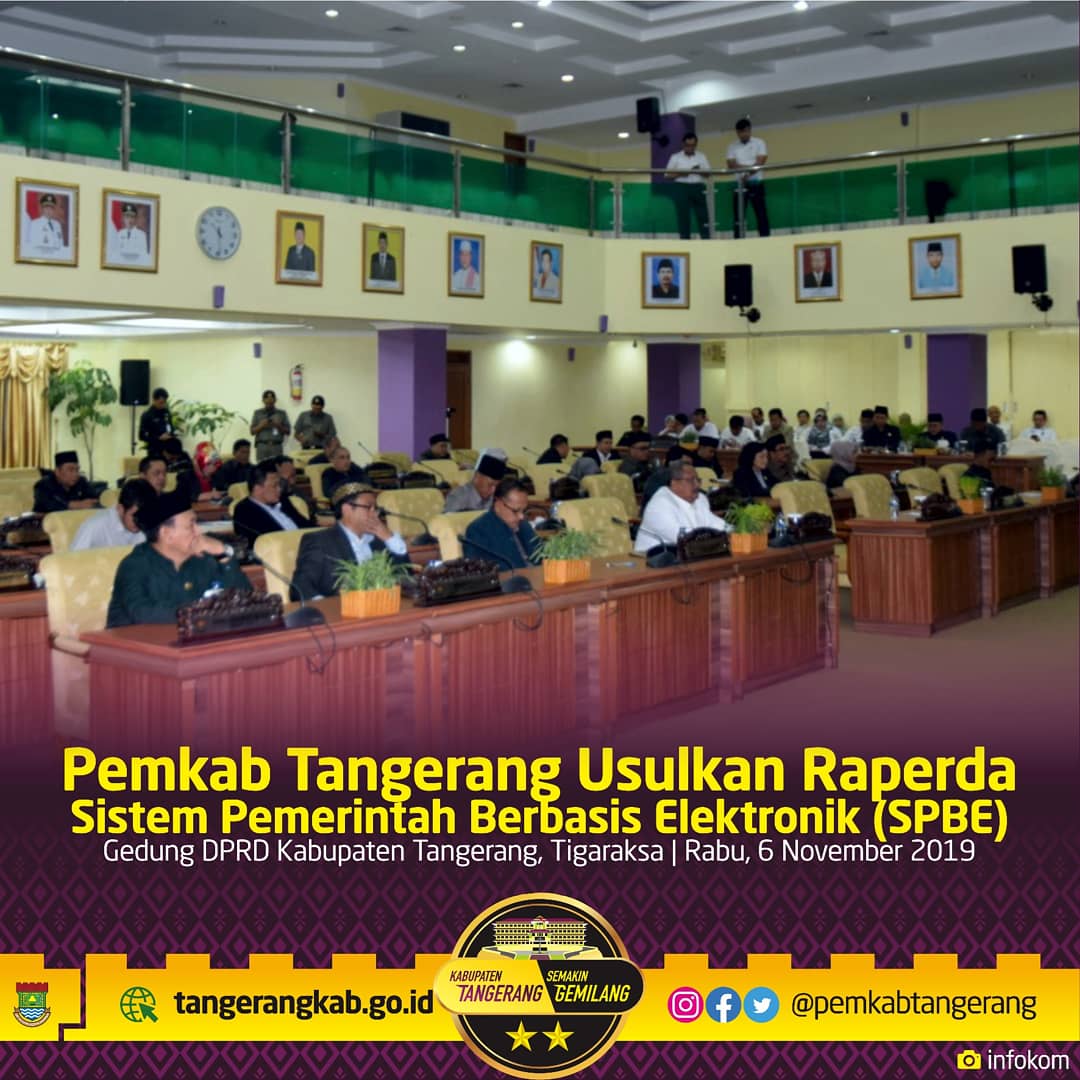 PemKabTangerang's tweet image. Pemkab Tangerang Usulkan Raperda Sistem Pemerintahan Berbasis Elektronik (SPBE)

#Raperda #SPBE #eGovernment #TangerangSemakinGemilang