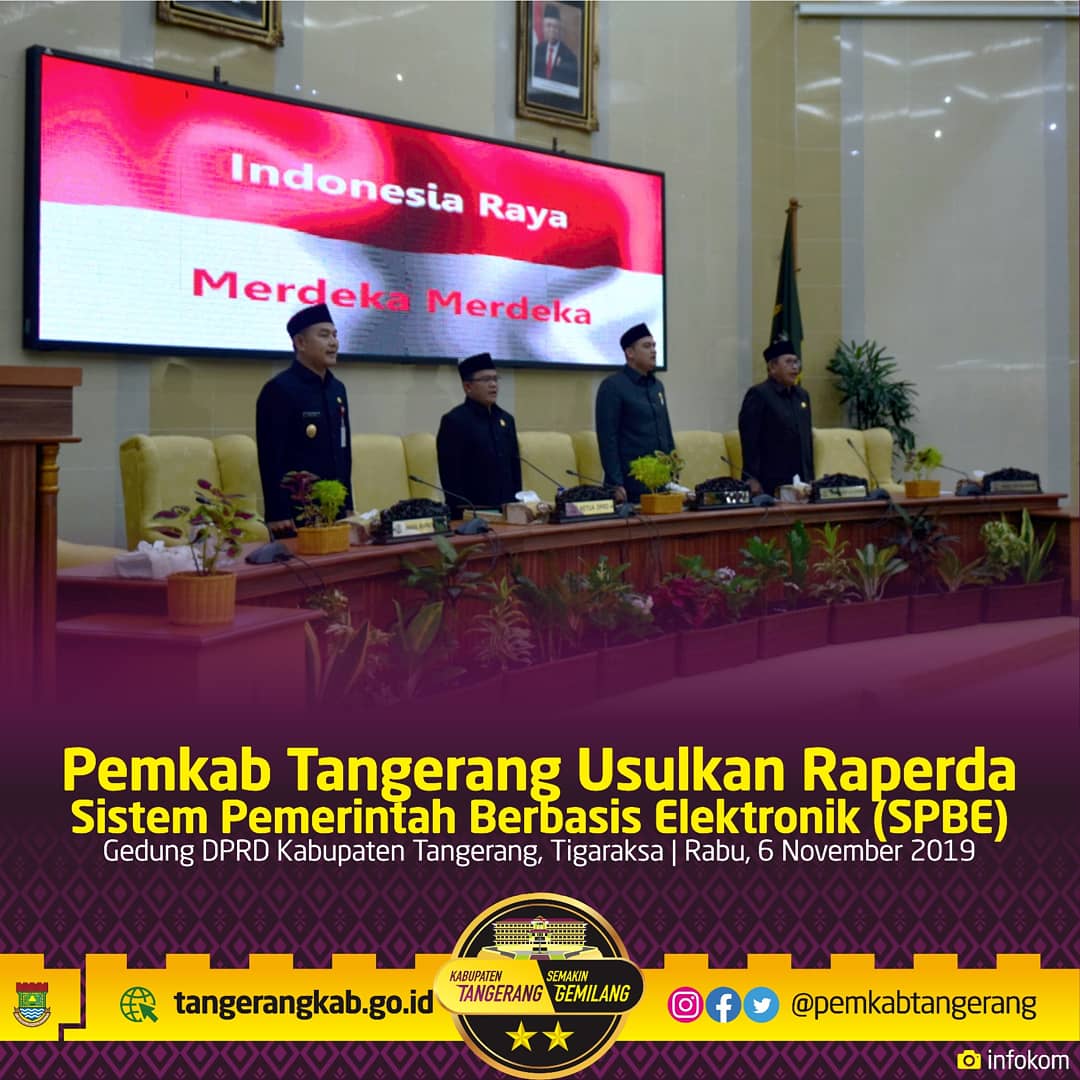 PemKabTangerang's tweet image. Pemkab Tangerang Usulkan Raperda Sistem Pemerintahan Berbasis Elektronik (SPBE)

#Raperda #SPBE #eGovernment #TangerangSemakinGemilang