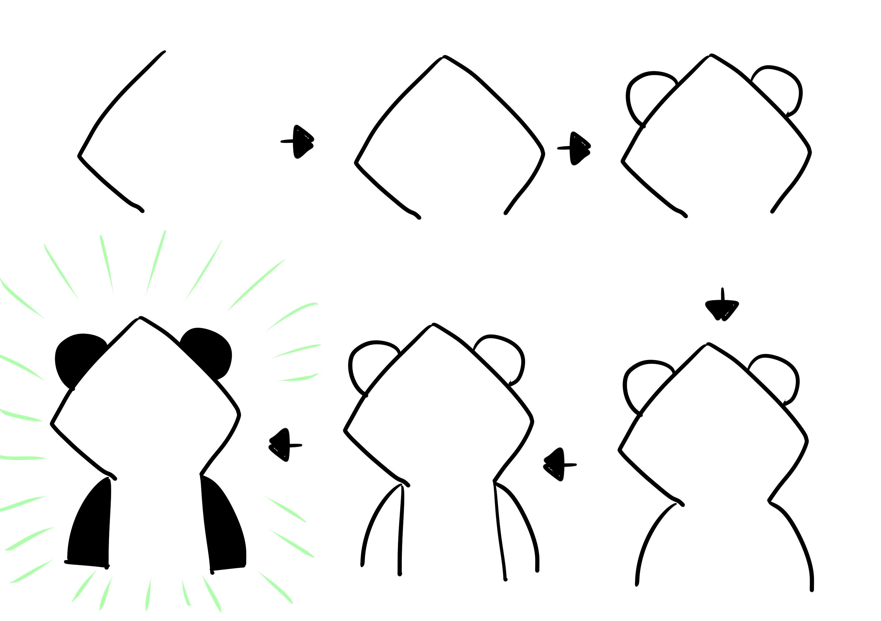 Twitter 上的 中音ナタ 誰でも簡単に描ける笹木の後ろ姿 笹の絵 T Co Xcikacsic7 Twitter