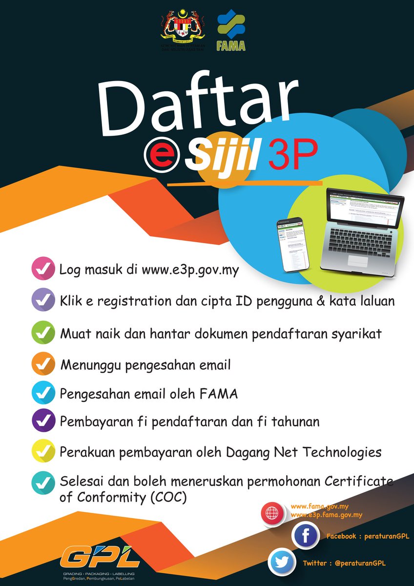peraturanGPL's tweet photo. Kepada pengimport dan pengeksport ayuh daftar COC (Certificate of Confirmity) bagi sayur  dan buah yang hendak di eksport ke luar negara dan di import dalam negara

@FAMA_Malaysia 
#peraturangpl 
#gpltanggungjawabbersama https://t.co/WKhSkYYObe