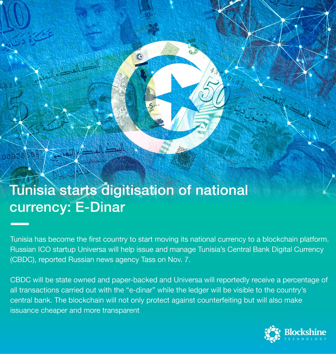 Here’s Round the Block!

#blockchain #technology #Tunisia #currency #CBDC #digitalisation #edinar