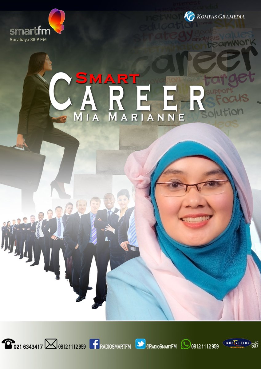 Menemani siang anda kami hadirkan #smartcareer bersm <a href="/miamarianne28/">Mia Marianne</a> mulai jm 11-12 WIB. Stay tune <a href="/RadioSmartFM/">Radio Smart FM 95.9</a> 
<a href="/SmartFM_Bjm/">Smartfm Banjarmasin</a> 
<a href="/smartfm_bpn/">Smart FM Balikpapan</a> 
<a href="/smartfmjogja/">SMART 102,1 FM Yogya</a> 
<a href="/SmartFM_Manado/">SmartFM Manado</a> 
<a href="/smartfm_medan/">Smartfm Medan 101,8</a> 
<a href="/smartfm_plb/">Smartfm Palembang</a> 
<a href="/smartfm_mks/">Smartfm Makassar</a> 
@smartfm_pku 
<a href="/smartfm_sby/">Smartfm Surabaya 88.9</a>