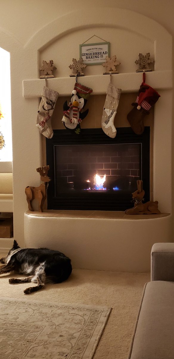 Christmas with a fireplace really is better 
#Christmas #christmasdecor #rusticchristmas