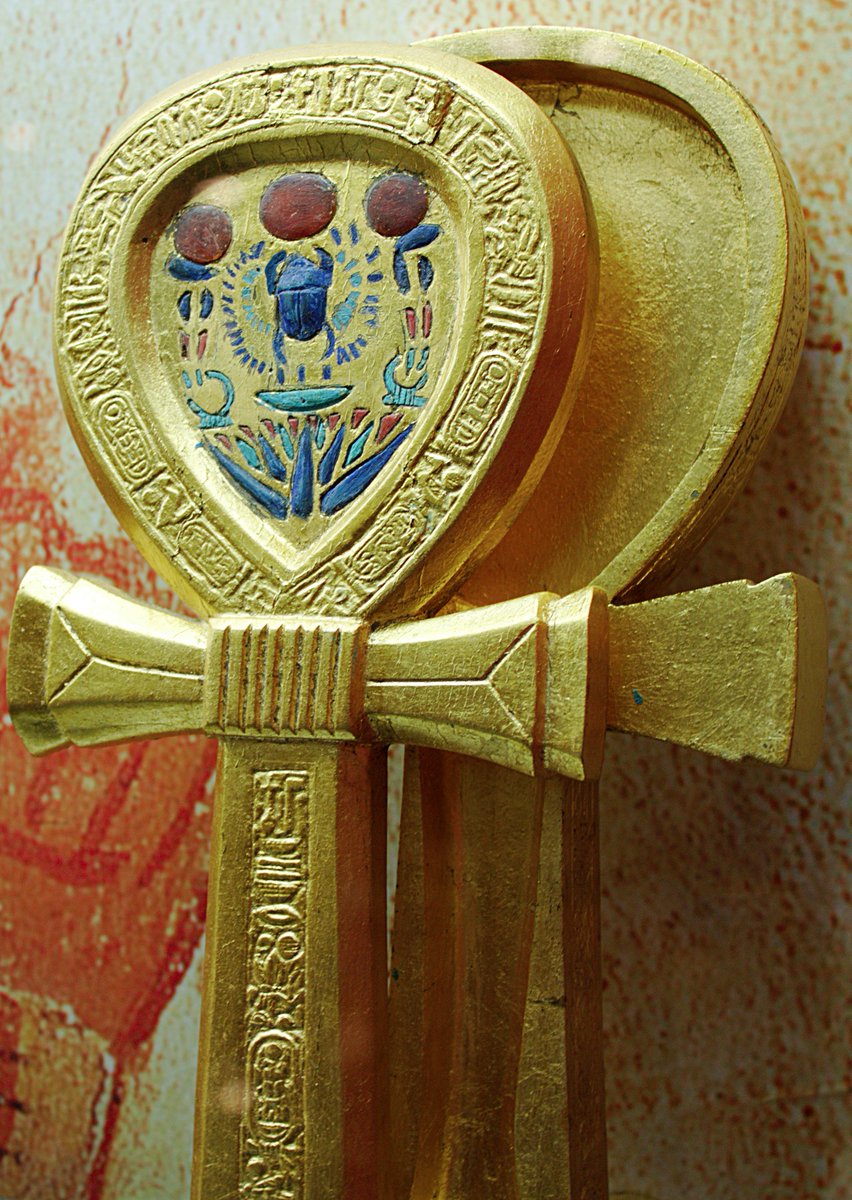 The use of hieroglyphics as part of an Ancient language has expanded into a universal meaning; the ankh, for example, is globally accepted as a symbol of eternal life and of protection.Ankh-shaped mirror case from the tomb of King Tutankhamun.