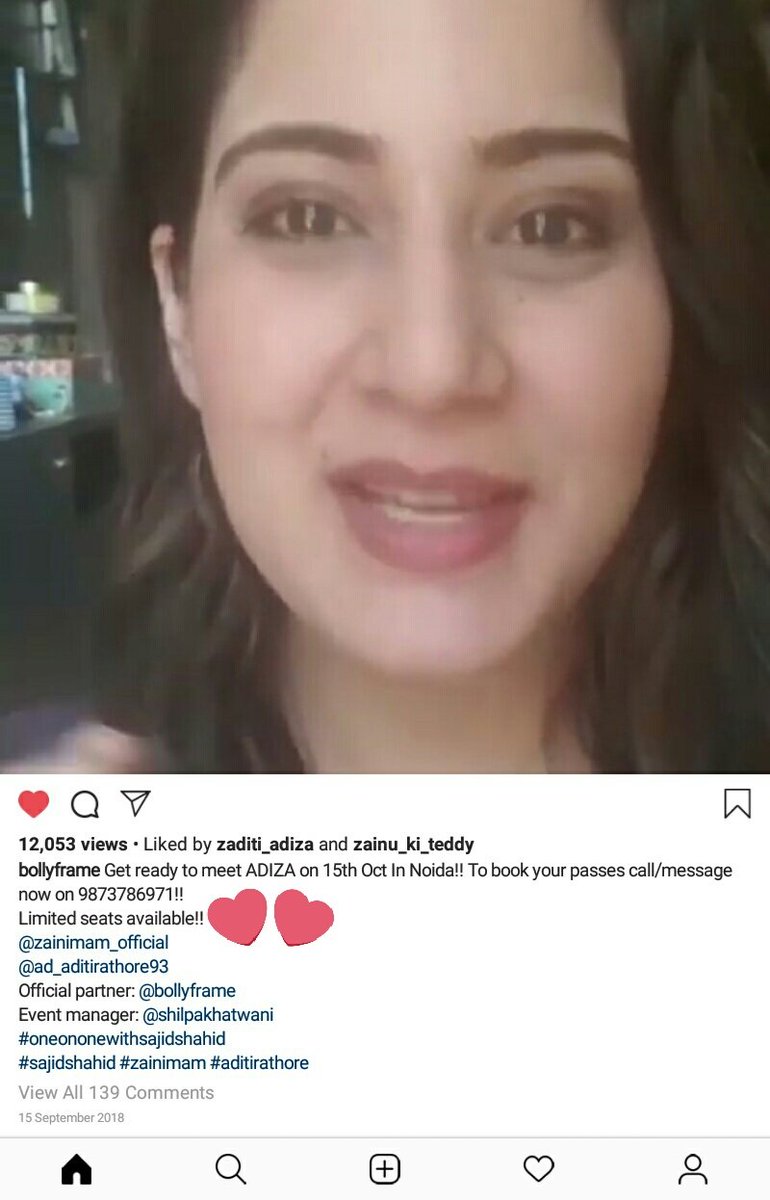Yaad he:"Get ready to meet ADIZA on 15th Oct"AdiZa bold me likhhe theHow excited we & they were but we knew our luck vry well!Hum kuch cheezo se khush ho aur wo hume ek chutki me mil jaye, aise kaise hosakta he!& we lost to our luck #AdiZaRulesOurHearts