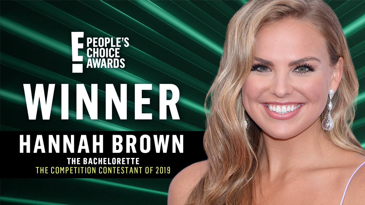 The people have spoken and @HannahBrown is #TheCompetitionContestant of 2019! #PCAs👏