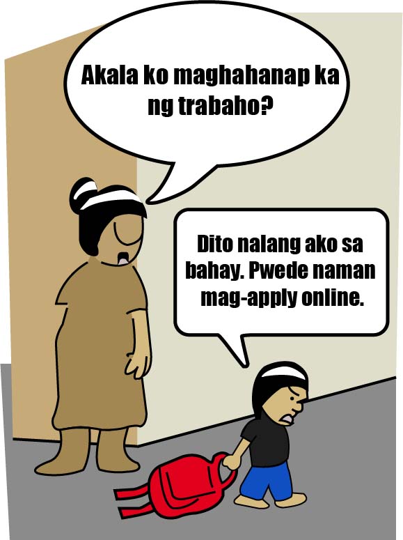 PhilJobNet's tweet image. Oo nga naman. Pwede naman mag-apply kahit nasa bahay. 😅 #PhilJobNet