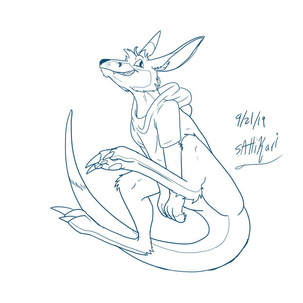 This absolutely amazing piece of art by my friend <a href="/SAHikari/">Rhody the raptor</a> always puts a smile on my kangaroo muzz. Hippity hoppity boing boing!