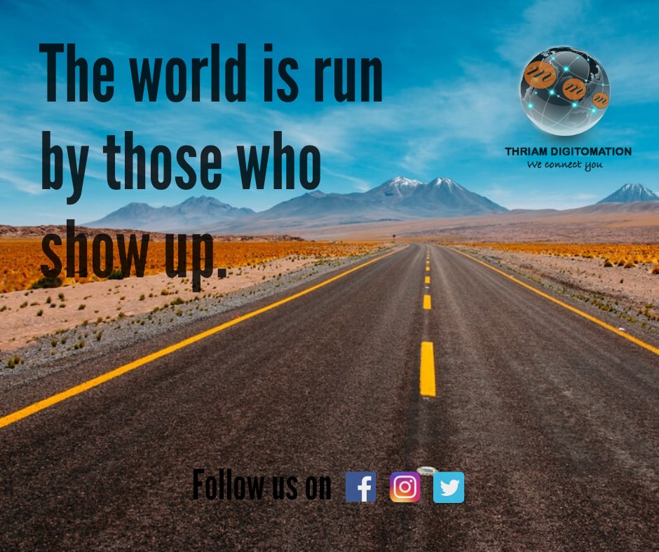 3Mdigitomation's tweet photo. The world is run by those who show up.
 
Visit: https://t.co/WzmtIeHzRh

#Monday #Mondaymotivation #Change #Motivational #Start #Inspiration #Thoughts #Inspirational #Life #Hustle #Quote #Weconnectyou #Curatingforyou #Digitalmarketing #Socialmediamarketing #Updates https://t.co/rx30oZi50s