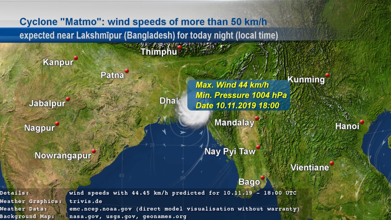 Location my wind speed today at Radar Live: