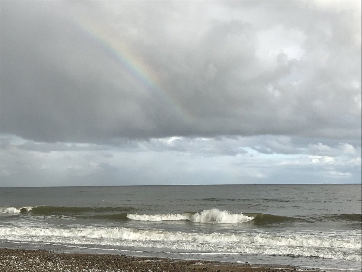 Wonderful winter Sunday walk on the beach in North Norfolk