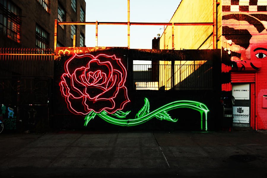 Creating Fake Neon Signs With Spray Paint