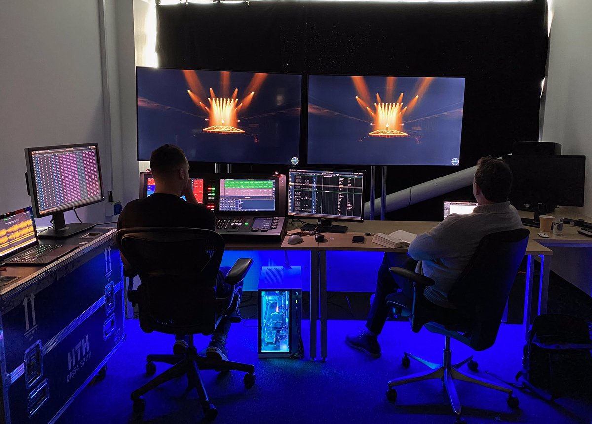 EncoreEMEA's tweet photo. Great to have #LD @PhilipGladwell &amp; #LXProgrammer @Smiley3112 at our #InternationalHQ this week pre-programming for the forthcoming production of @magicmikelive for #MagicMikeBerlin whilst Gaz &amp; team from @vandaprod are on-site fitting up #lighting #hire #wysiwyg #eventprofs https://t.co/7uehN9HbsM
