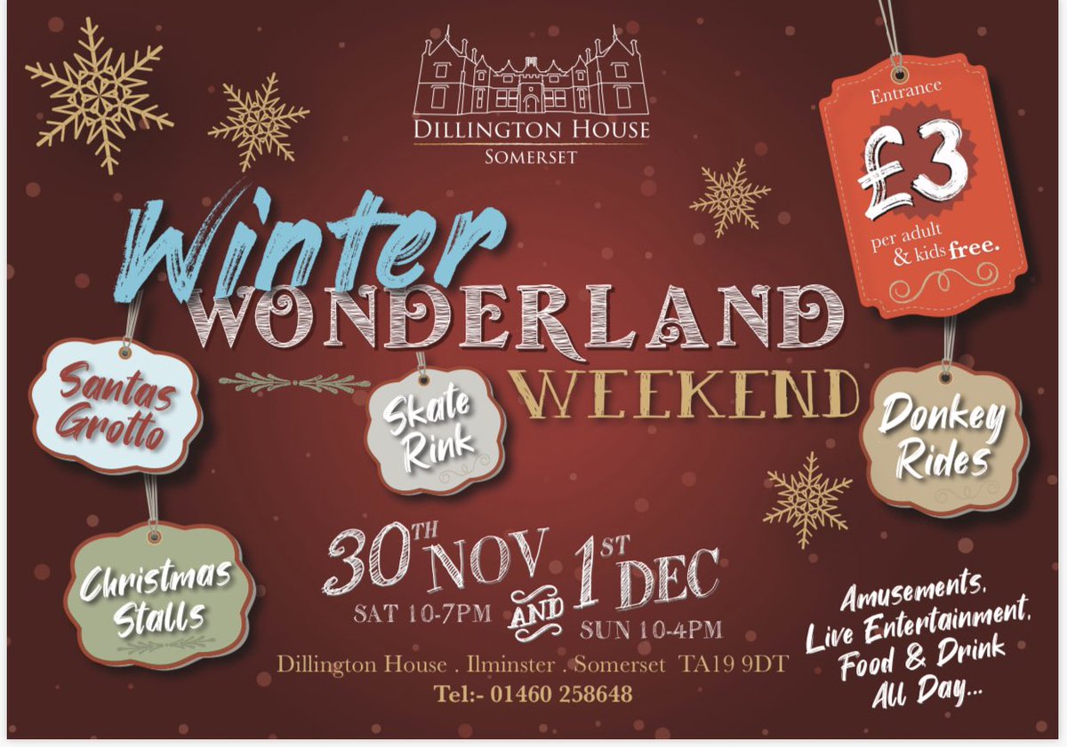 Dillington House will be hosting the annual Winter Wonderland event. #ChristmasMarket #Somerset #dillingtonhouse #christmasgiftideas