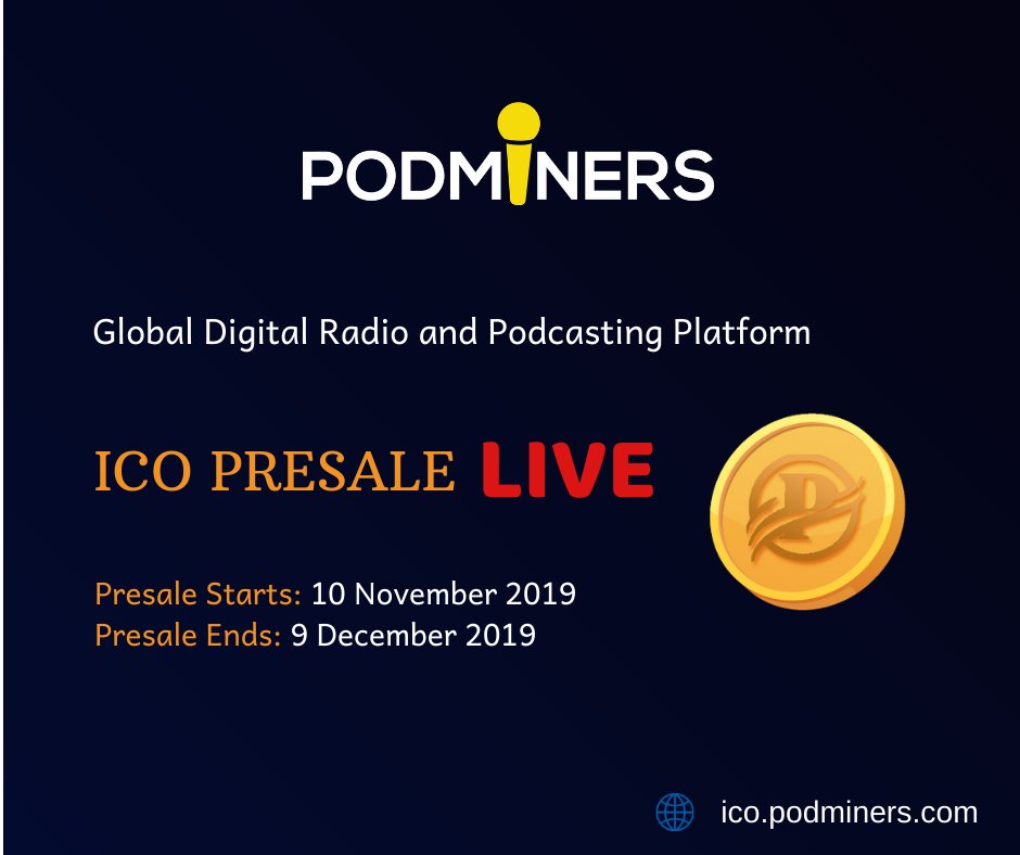 PodMiners's tweet photo. #PodMiners is the world's first #podcasting, &amp; digital radio platform, based on #blockchain technology.
The PodMiners' MVP is ready to use &amp; with continuous development, we're aiming to integrate more advanced features to the platform &amp; for this, we're raising funds through ICO. https://t.co/bRubMm5GQe
