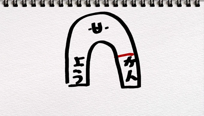 U字磁石ようかんです 