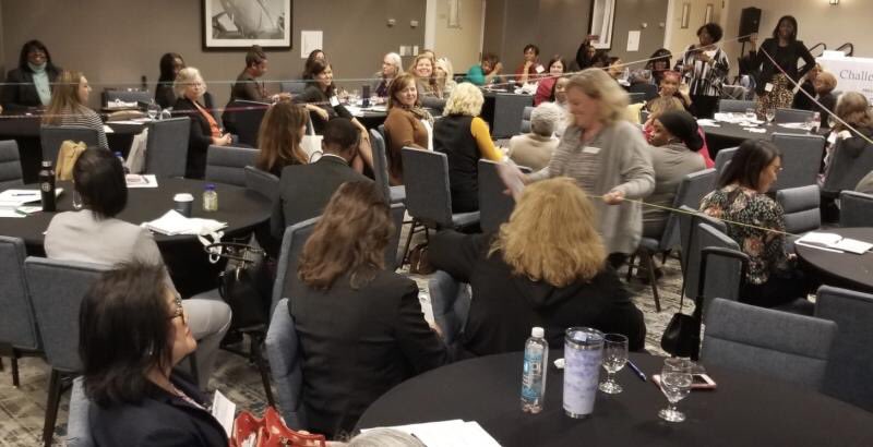 plans_2_prosper's tweet photo. Our very own Leigh Christian led this “Yarn Exercise” at the ChallengeHER event to show the importance of asking who you would like to meet with and someone in your network can introduce you.  #contactsleadtocontracts #networkequalsnetworth #justask #planstoprosper https://t.co/OMek9M5kIz