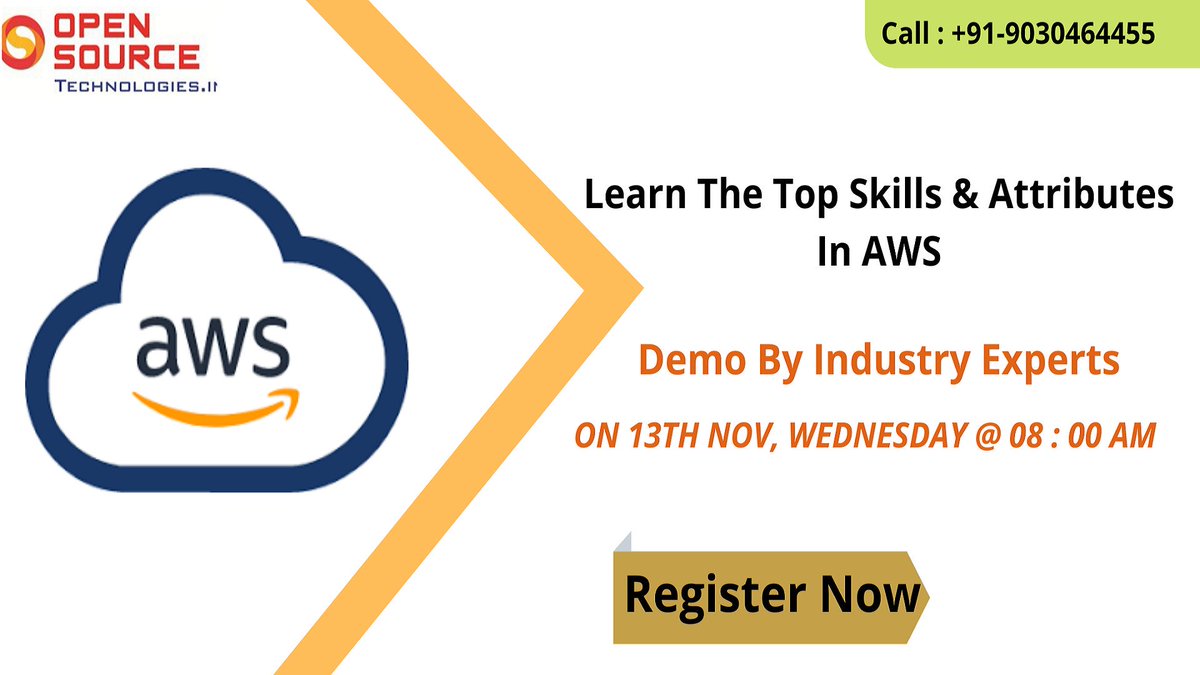 kplovely1's tweet image. Free Demo On AWS Training-By Cloud Career Experts At Open Source Technologies Scheduled On 13th NOV @ 8 AM, Hyderabad
For Registration: bit.ly/2NEYYtv
For Further Details : bit.ly/33jdUmm
#AWScourse
#AWSonline