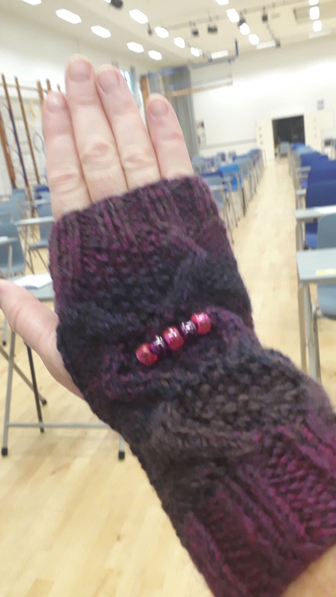 thefeltip's tweet image. First day back at work today since the summer and my lovely friend made me these. It gets bloody cold on the exam room #Invigilator