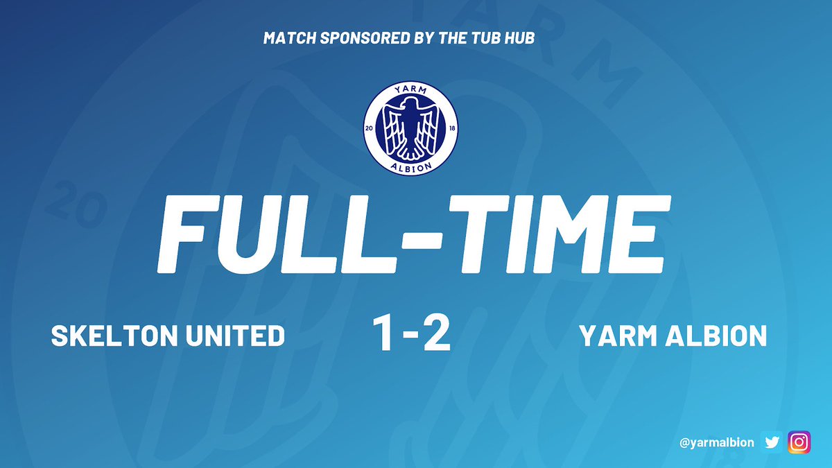 🏆| North Riding Cup

✅| Full Time Result:
<a href="/YarmAlbion/">Yarm Albion FC</a> 2-1 Skelton United

Goals:
⚽️ Hal Jenkins
⚽️ Sam Wilson

#WeAreAlbion 🦍🔵