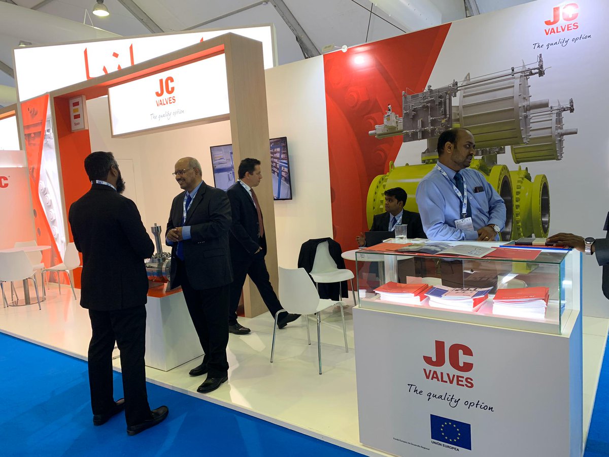 FluidexSpain's tweet photo. ADIPEC 2019 Are you coming? Don't forget to visit JC VALVES booth – 13470. #Adipec #Adipec2019 #Oil&Gas #Petróleo #AbuDhabi #FluidHandlingSolutions #ManipulaciónDeFluidos #SpanishPavilion #PabellónEspañol #FLUIDEX #JCVALVES https://t.co/GckZaW9m2Z