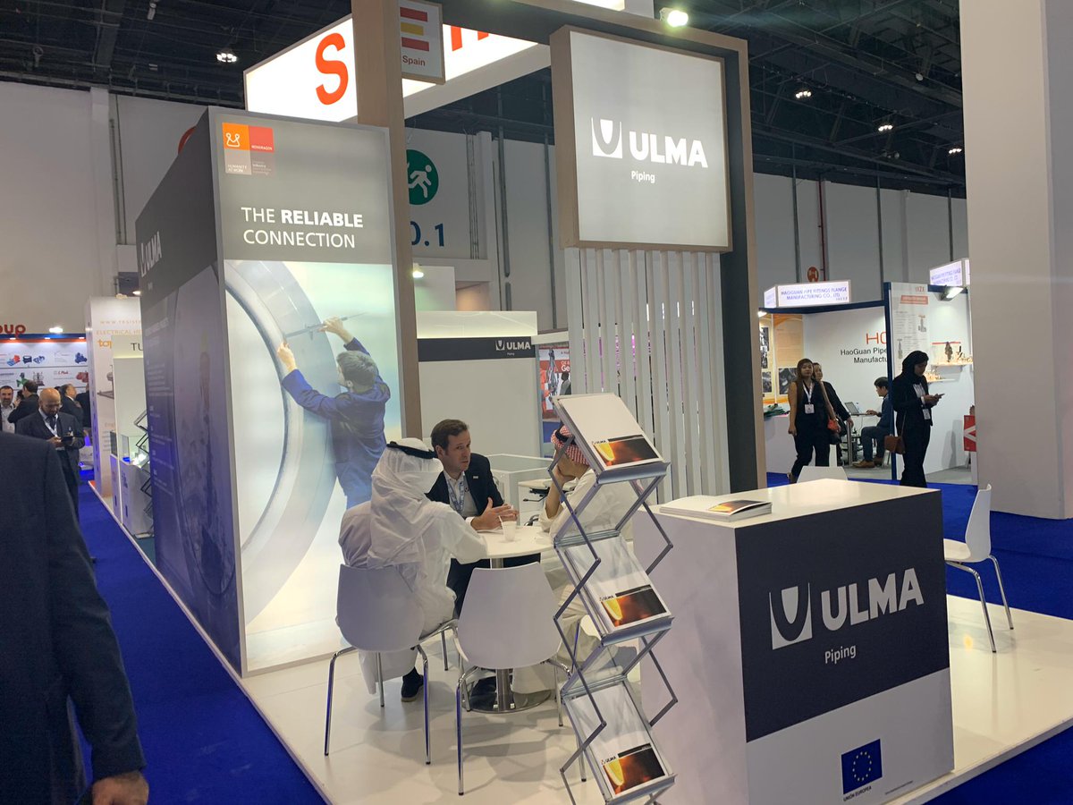 FluidexSpain's tweet photo. ADIPEC 2019 Are you coming? Don't forget to visit ULMA Piping booth – 9650. #Adipec #Adipec2019 #Oil&Gas #Petróleo #AbuDhabi #FluidHandlingSolutions #ManipulaciónDeFluidos #SpanishPavilion #PabellónEspañol #FLUIDEX #ULMAPIPING https://t.co/7lY0FKyyxN
