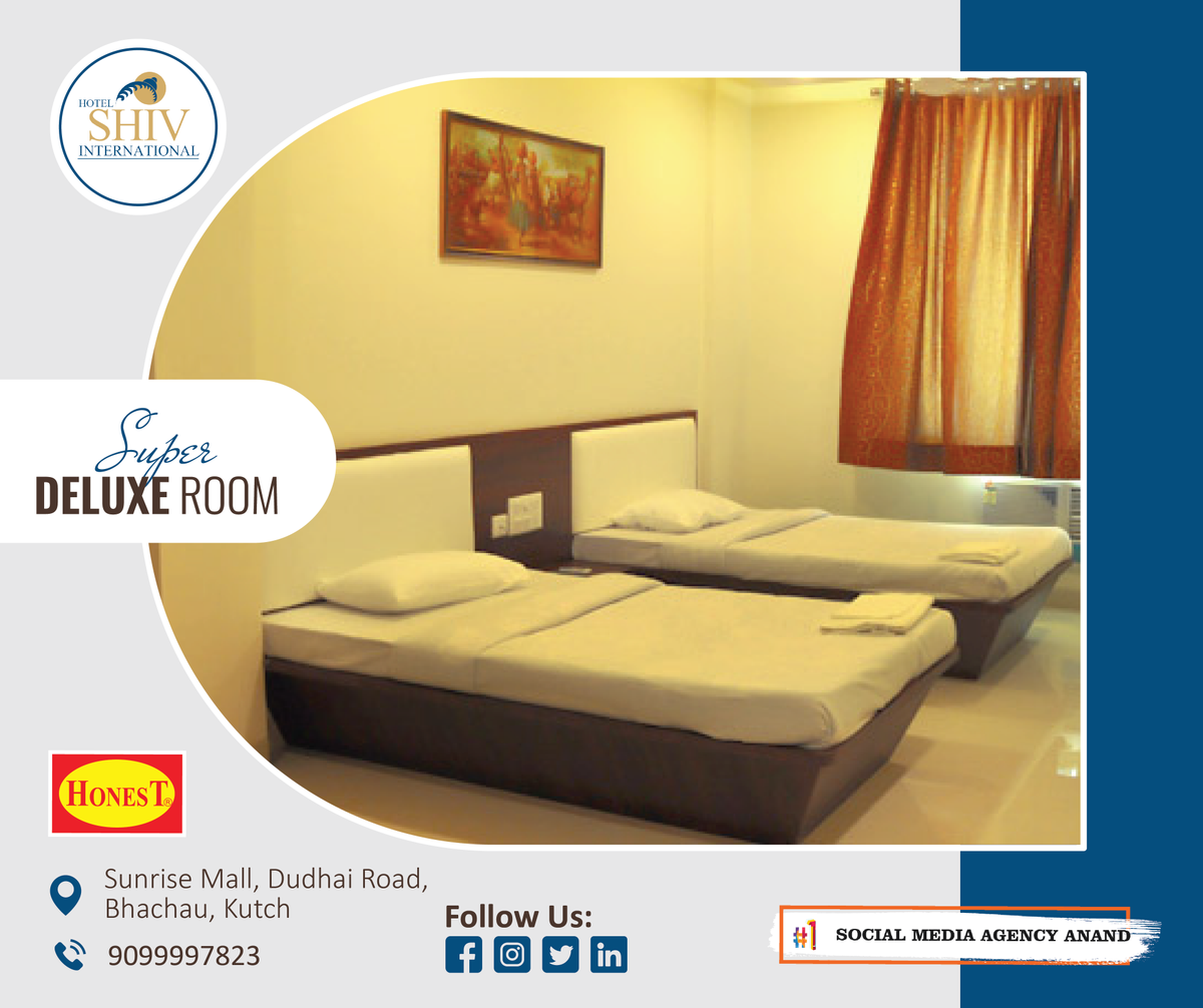 hotel_shiv's tweet photo. Super Deluxe Room

#room #hotelroom #aircondition #conferencehall #roomservice #houselaundry #laundry #internetfacility #internet #lunch #dinner #queenbed #food #foodlover #hungry #vegetarian #tasty #foodies #yummyfood #deliciousfood #hotelShivInternational #hotelshiv #Bhachau https://t.co/dcb9shn1gO