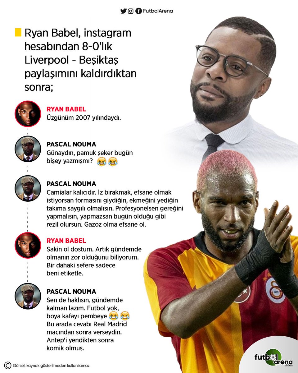 Ryan Babel ile Pascal Nouma arasında yaşananlar 👇