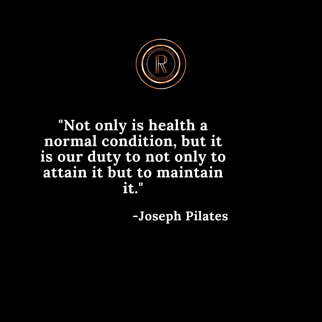 RefreshHealth86's tweet image. A good reminder from Joseph Pilates to look after ourselves on a regular basis.