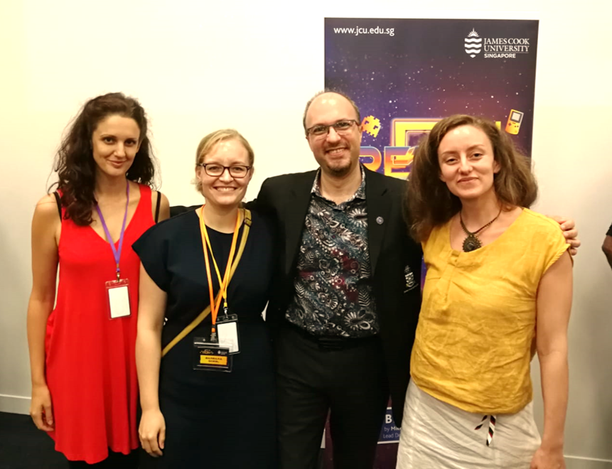 YoedaVienna's tweet photo. Thank you @rdillon73 for inviting our team to judge at the inspiring Retro Game Jam at the @jcu_singapore with i.a. Mike Pondsmith &amp; @PavelKuzmin11. What a great fun and a bunch of talented people! #gaming #games #gamedev #singapore #univie #jcusingapore #ÖAW https://t.co/IXWCoOYJZk