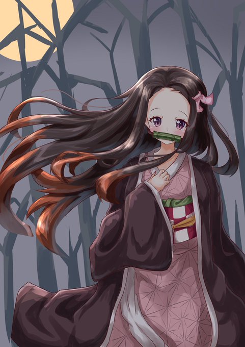 うれいのsubさんがTwitterに投稿した竈門禰豆子(鬼滅の刃)のイラスト。