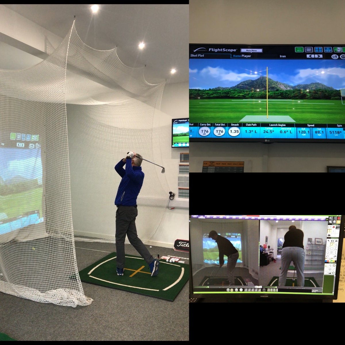 It might be ☔️ and 🥶 outside but it’s certainly warm and dry in the swing studio! Looking to sharpen up your game this winter? Why not book in for a lesson with renowned coach <a href="/dgcpro/">Peter Barber</a>. Peter is coach to England and Cheshire squads so is one of the best in the area! #golf