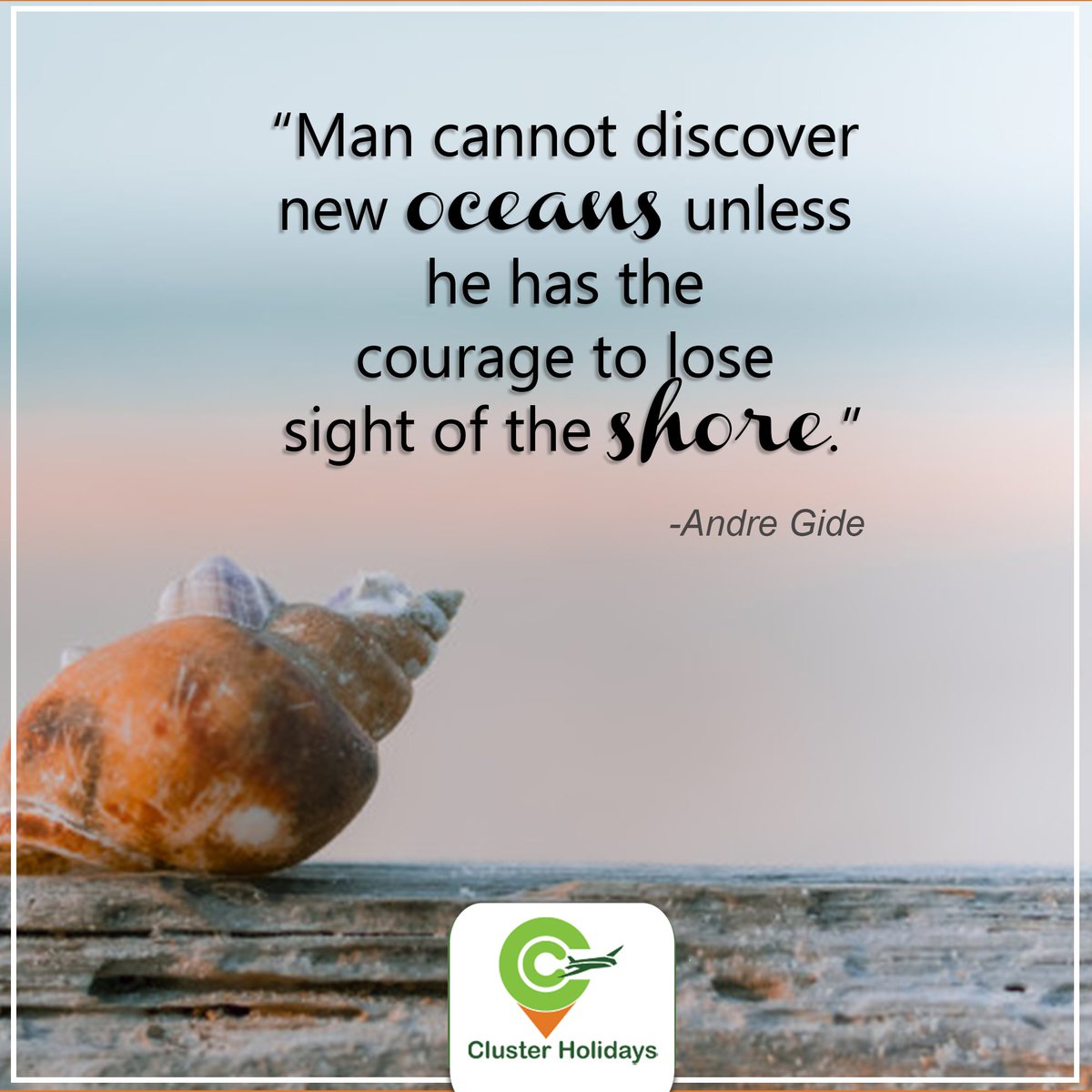 ClusterHolidays's tweet photo. Man cannot discover new oceans unless he has the courage to lose sight of the shore.
#ClusterHolidays #travelwithclusterholidays #discover #man #newoceans #courage #sight #shore #holidays #russia #tour #destinationtour #india #delhi #tourpackages #tourpacakge #vblog #blogger https://t.co/zFcFV4S5Kf