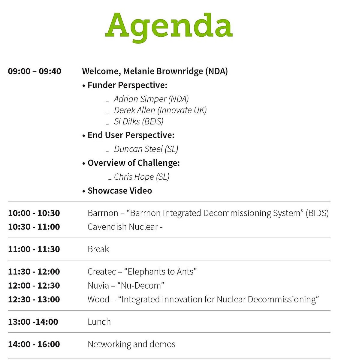 NDAgovuk's tweet photo. Tomorrow (12 Nov) at Energus, Workington, will be a great showcase for the 5 projects in Integrated Innovation in Nuclear Decommissioning competition, launched by NDA, Innovate UK and BEIS to solve radioactive challenges at Sellafield. #DecommResearch @innovateuk @SellafieldLtd https://t.co/0J2drnNgaF